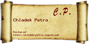 Chladek Petra névjegykártya
